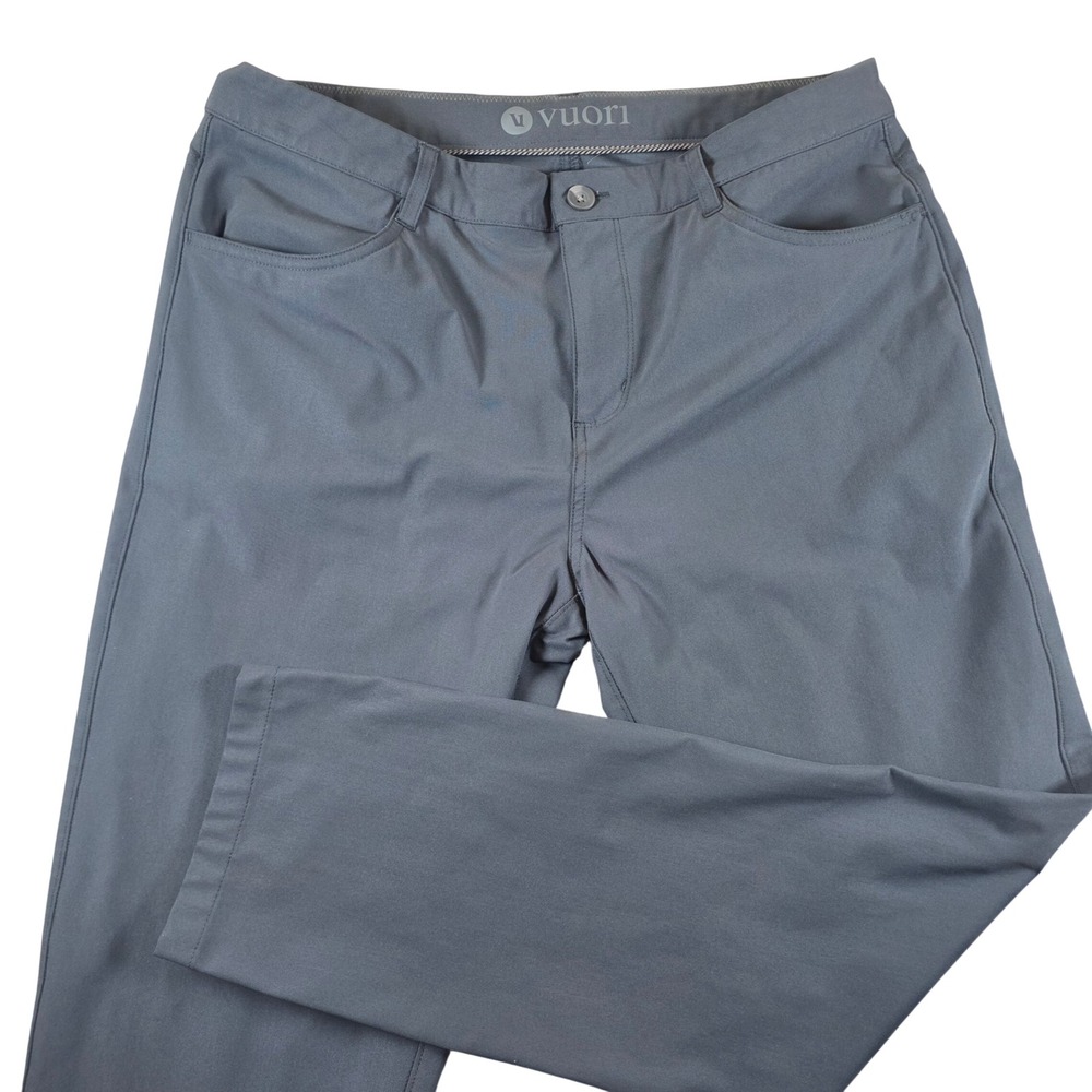 Vuori Meta Pant Mens 34 Charcoal Grey Stretch Performance chino V430 Flaws